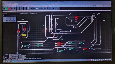 Testanlage Gleisbild auf Railcontrol